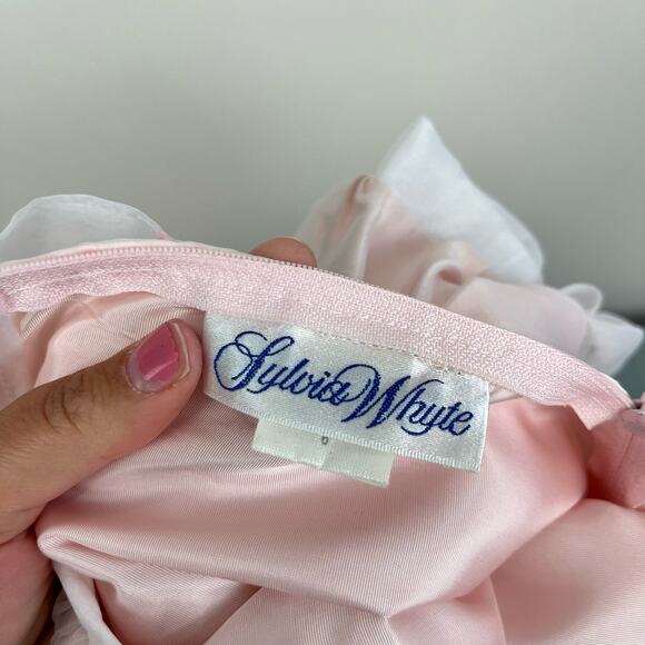 Vintage Sylvia Whyte Pink Party Dress 6 - Picture 4 of 15